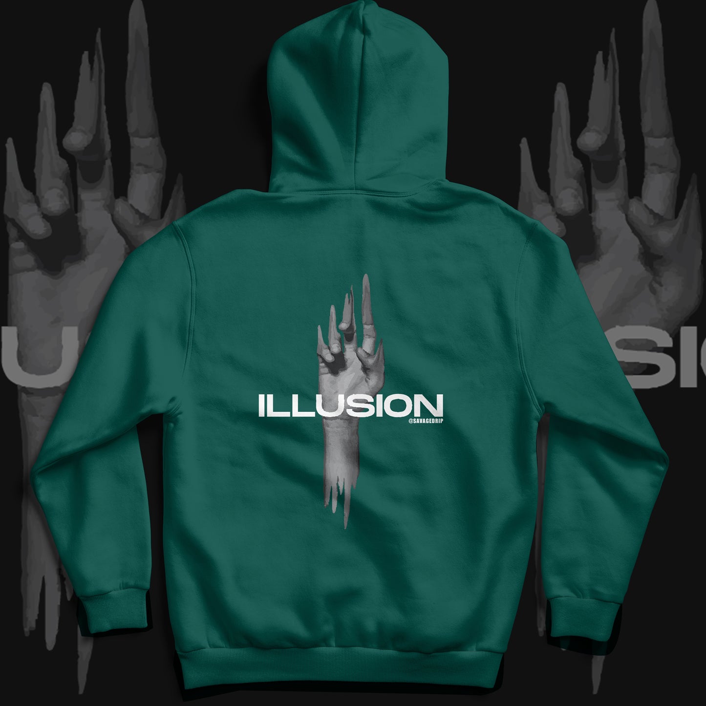 Illusion Back Printed Hoodie