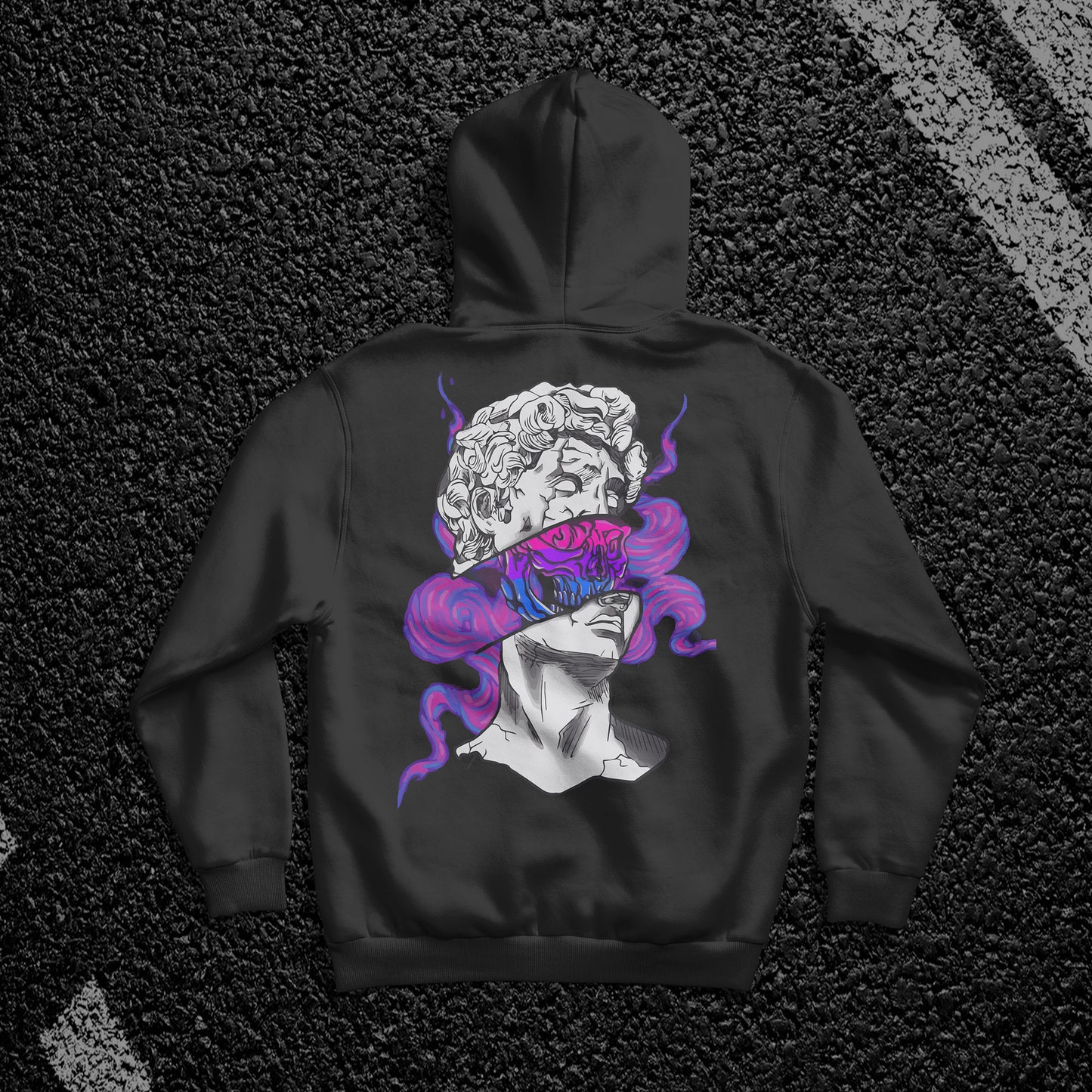 Smoke and Sculpt Back Printed Hoodie