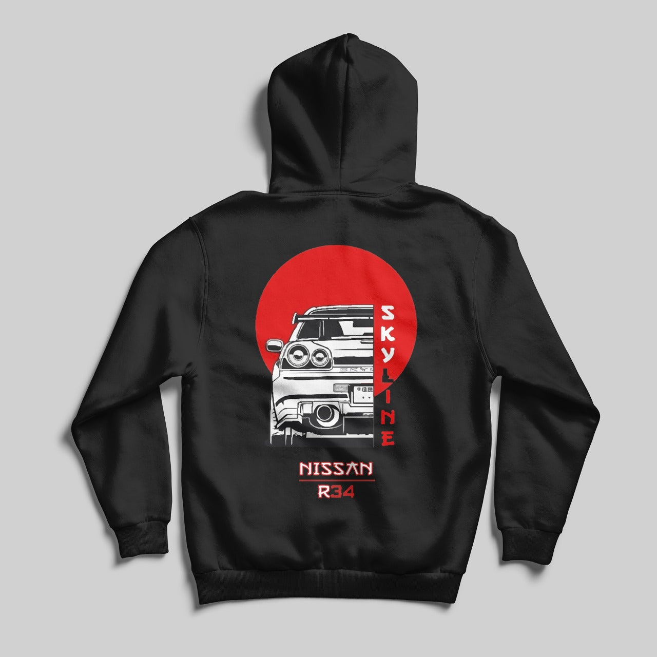 "Nissan R34 Skyline" Back Printed Hoodie